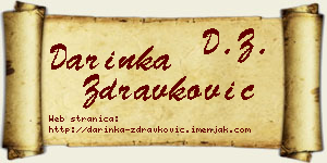 Darinka Zdravković vizit kartica